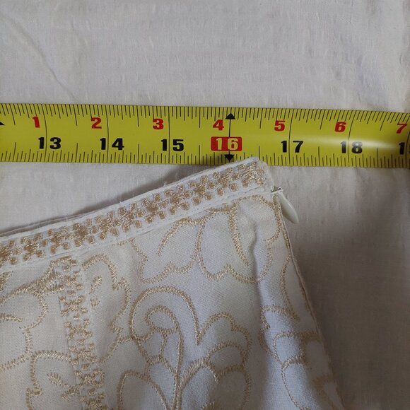 Nygård Collection A-Line Skirt Size 14P Exquisite Gold Embroidered Detail - Picture 6 of 7